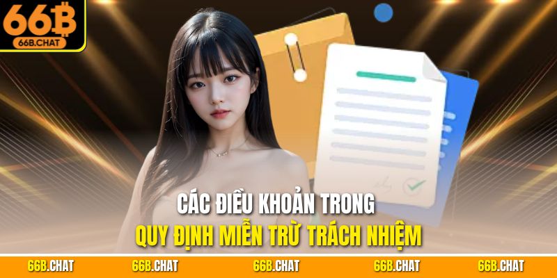 Các điều khoản trong quy định miễn trừ trách nhiệm